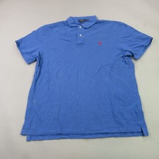 Polo Ralph Lauren Shirt Mens XL Short Sleeve Blue Cotton Golf Pony