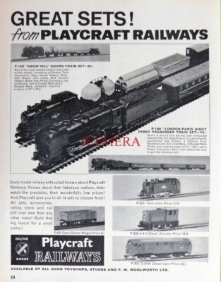 Playcraft Modelleisenbahn Sets ANZEIGE #2 Original Vintage 1965 Print Ad 677-47