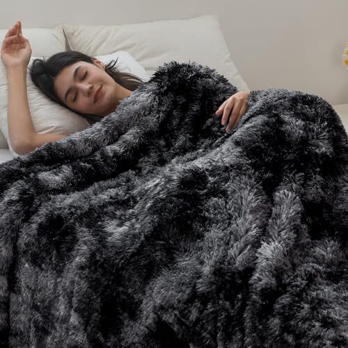 Ultra Soft Faux Fur Throw Blanket – Fuzzy Fluffy Cozy 50