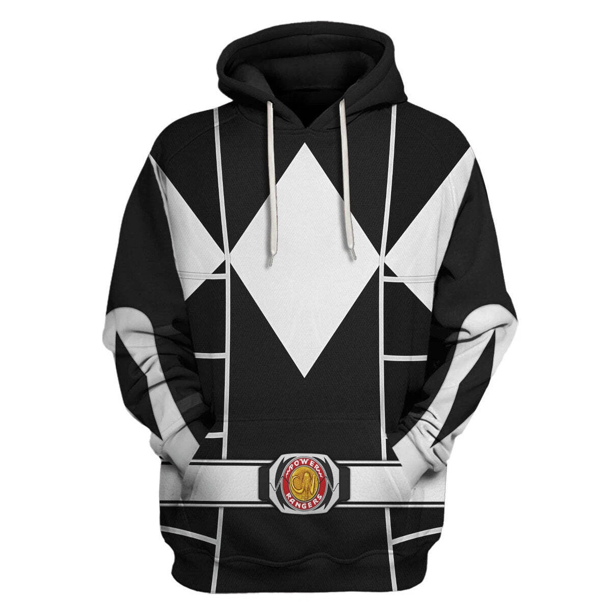 Black Mighty Morphin Power Ranger Cosplay C2 Hoodie Joggers Sets