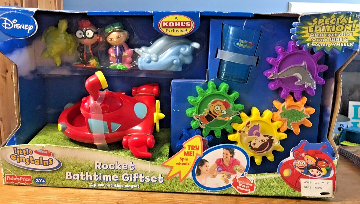 Little Einsteins Rocket Bathtime Giftset Rare Toy Set Disney
