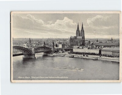 Postcard Cologne Cathedral Rhine River Cologne Germany