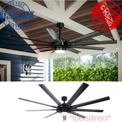 44 In White Indoor Outdoor Downrod Close Mount Ceiling Fan W