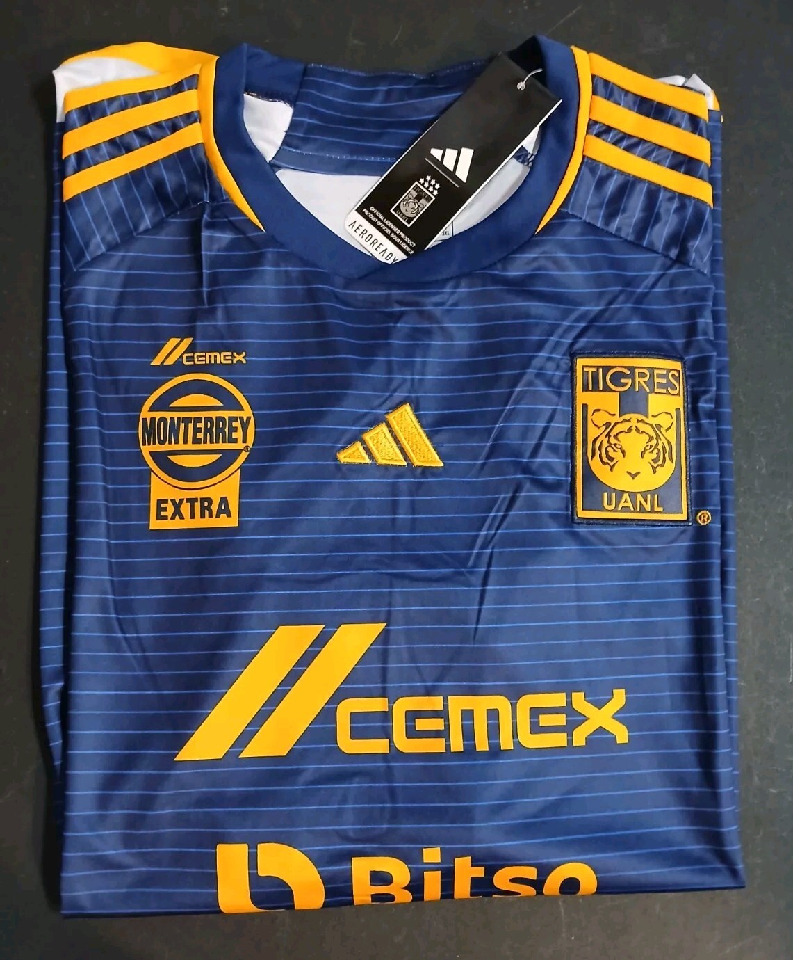 Tigres UANL Away Jersey Blue Color XL Size For Adults
