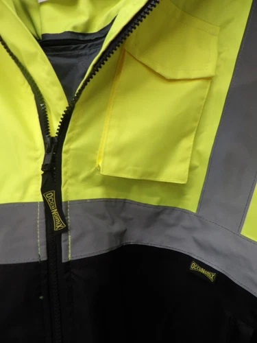 Yellow Workwear OccuNomix Collared Lined Jacket Coat Men's Size XL image 11