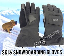 HEAD WARM WINTER SKI  SNOWBOARDING GLOVES UNISEX WATER  WIND PROOF BRAND NEW