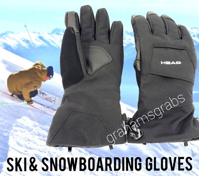 HEAD WARM WINTER SKI & SNOWBOARDING GLOVES UNISEX WATER & WIND PROOF BRAND NEW