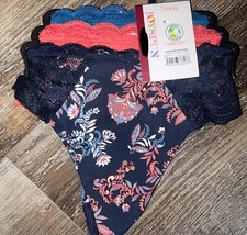 Joyspun  3-Pair Womens Thong Underwear Panties Nylon Blend  3XL