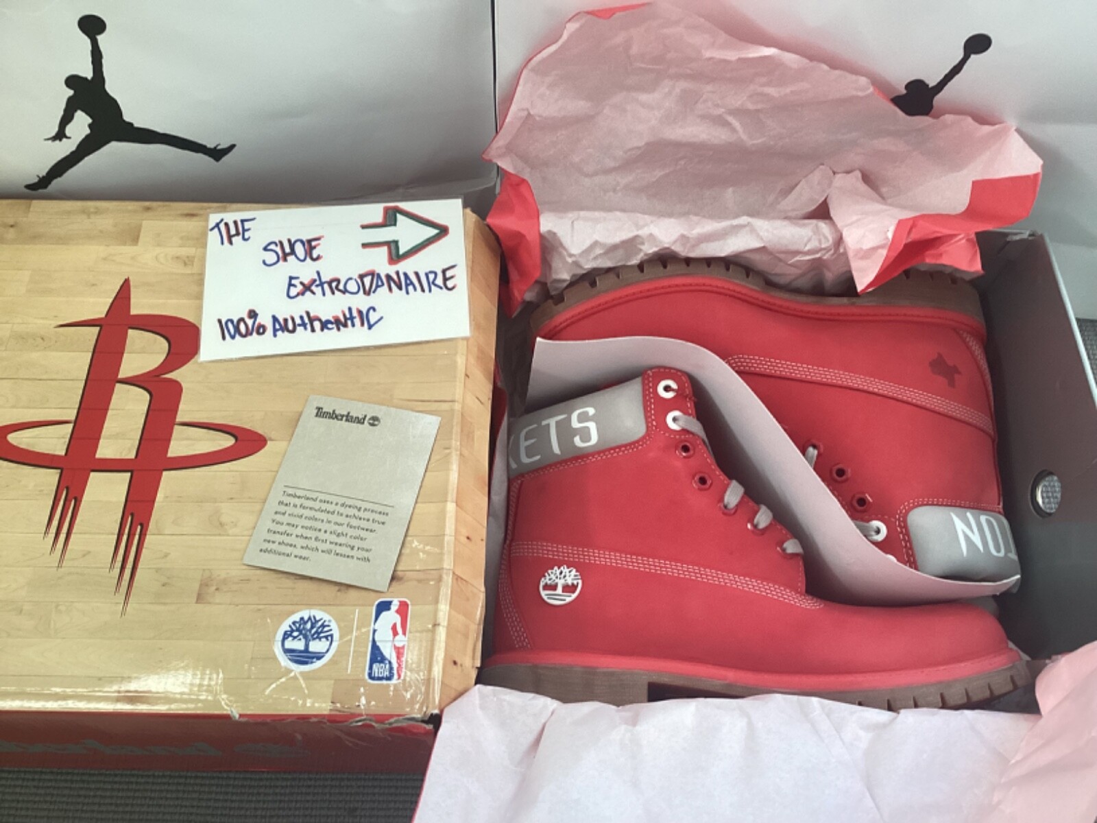 Timberland 6 Premium NBA Houston Rockets Boots Size 10 US image 2