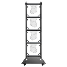 Global Truss Modular Lighting Quick Grids in black Quad  Baseplate w/ Wheels