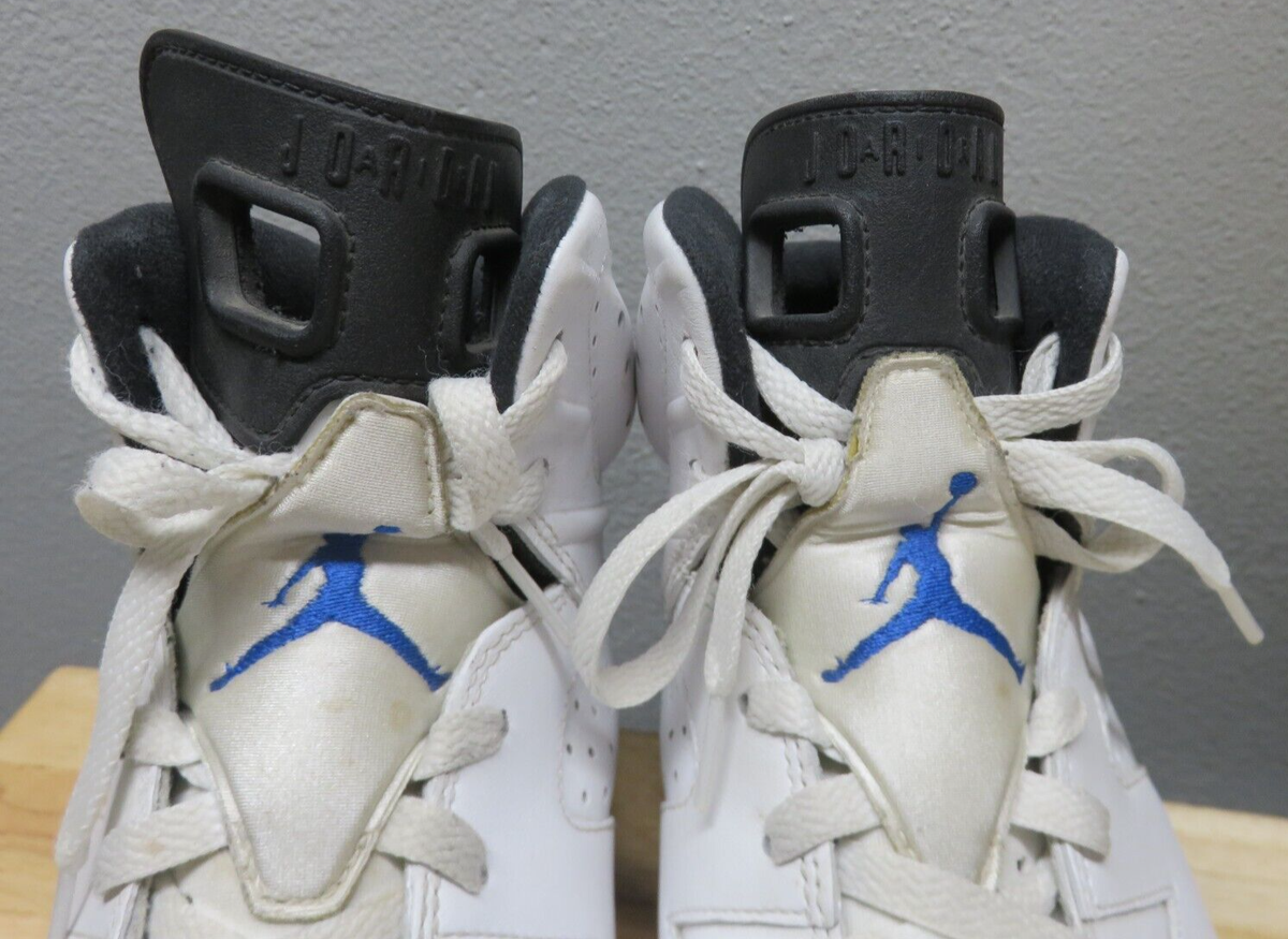 Nike Air Jordan 6 Sport Blue Size 13 Shoes 384664 107 - missing back loops Nike Air Jordan 6 Sport Blue Size 13 Shoes 384664 107  main image 2