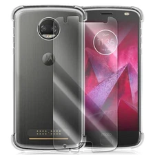 Wear-Resisting Screen Protector + Slim Case for Motorola Moto Z2 Force XT1789 US