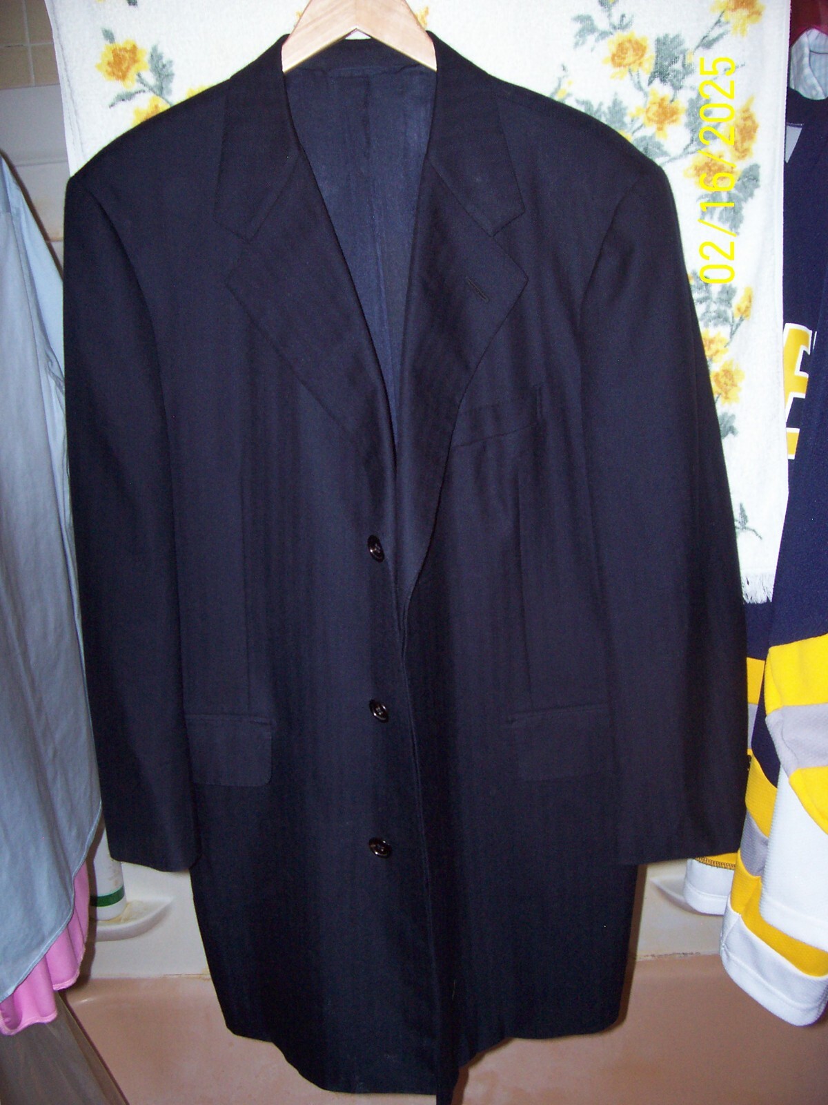 men's sz 40R 100% Loro Piana cashmere Hickey Freeman overcoat Customized line A+