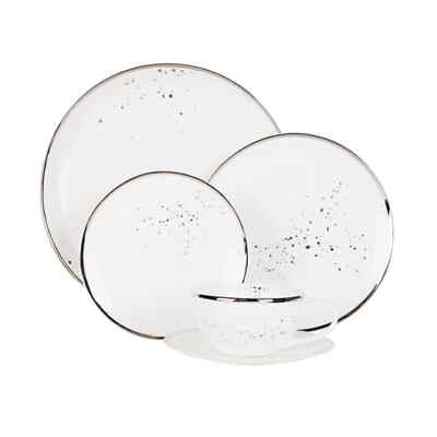 Olivia Oliver Harper Splatter Platinum 5-Piece Place Setting