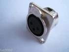 Connector XLR 3 Pin Female Chassis Socket - Type 2 Audio & Video