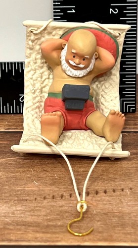 1989 Hallmark Andenken Ornament QX409-2 TV BREAK SANTA HÄNGEMATTE ALL MY RENTIER - Bild 4 von 8