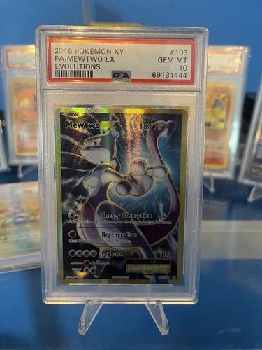 Pokémon TCG Mewtwo EX 052/108 Evolutions PSA 10