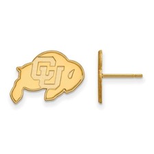 10k Yellow Gold University of Colorado Small Post Earrings