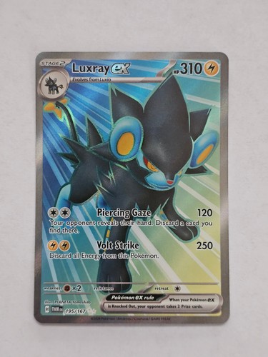 Luxray ex 195/167 Ultra Rare Twilight Masquerade Pokemon TCG NM 2
