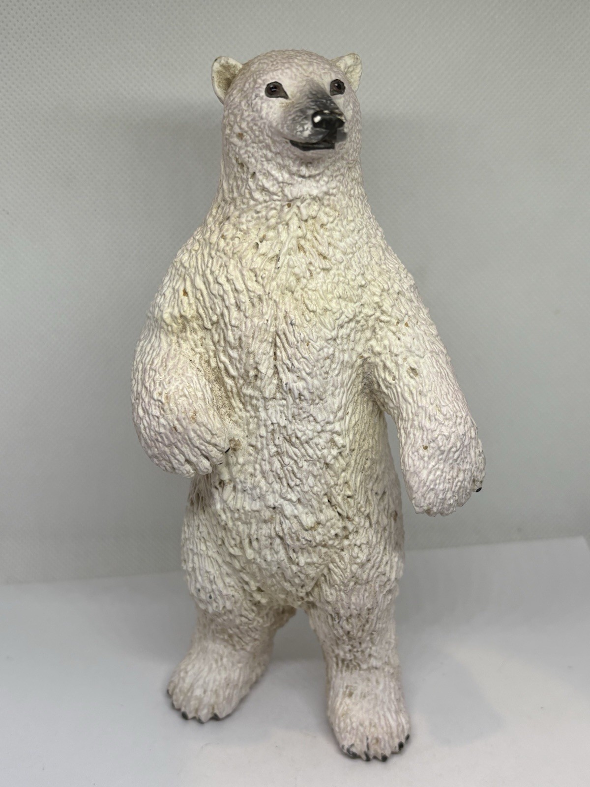 Vintage 1990 Safari Ltd 7-Inch Standing Polar Bear Wildlife Figure