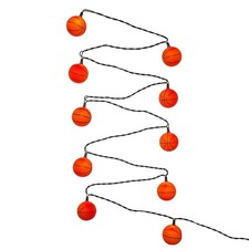 Kurt Adler Indoor/Outdoor UL 10-Light Basketball Light Set, 9ft