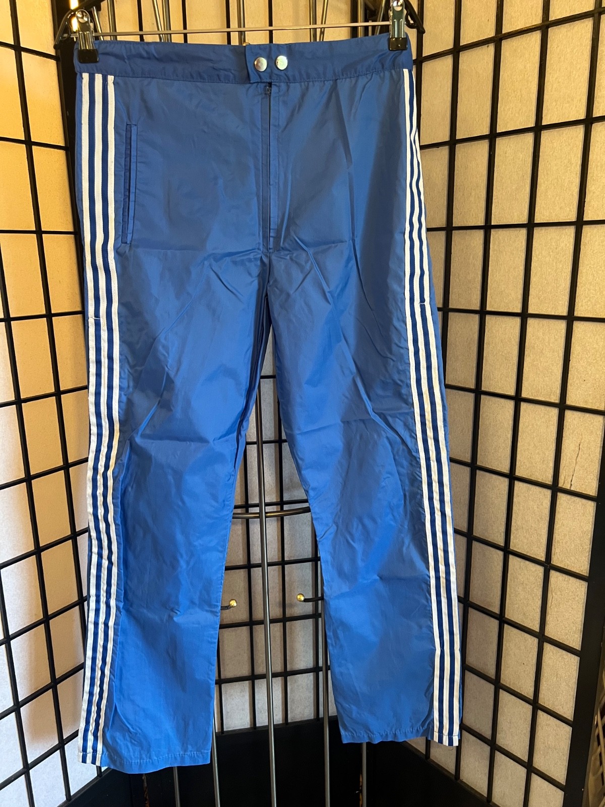 Rare Vintage Adidas Tracksuit Set Blue White Side Zip Warm Up Pants 70s 80s image 8