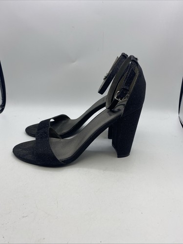 G By Guess Women’s Shantel Size 10 M Black Ankle Strap Heels Sandals - Picture 2 of 14