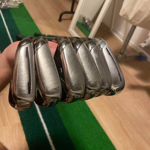 (Lefty TaylorMade) Iron Set 6Piece M2 6-9,PW,AW Flex S Shaft REAX Steel Used - Picture 2 of 24