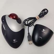 Logitech Cordless Optical Trackman T-RB22 Mouse and Receiver TRB22 NOT TESTED