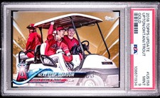 2018 TOPPS UPDATE UPTON OHTANI TROUT GOLD - PSA 9