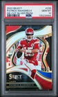 2023 Panini Select Die Cut Silver Prizm Patrick Mahomes II PSA 10