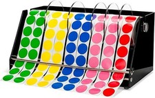 Multi-Use Large Label Dispenser for Rolls of Sticker Labels - 11.8"x6.7"x5.5", H