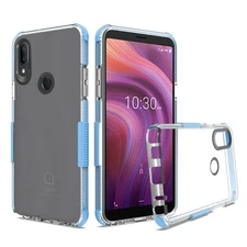 GSA Ultra Edge Clear/Blue Bumper Case for Alcatel 3V (2019)