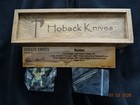 Hoback Sumo Knife DLC CPM20CV Sandblast Finish Blade Steel Blue Accents - New — photo 8
