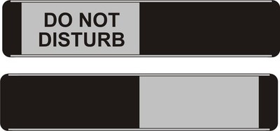 Stewart Superior BA104 Türschild mit Schieber ''Do Not Disturb'' 255 x 52 mm Al...