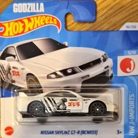 Hot Wheels Nissan Skyline GT-R BCNR33, Godzilla, 2024, Weiss, Neu & Ovp