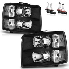 Headlights W/Bulbs for 2007-2013 Chevy Silverado 1500, for 2007-2014 Silverad...