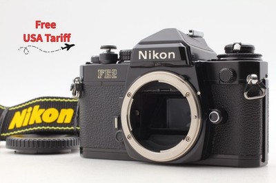 SN:216xxxx [MINT w / Strap] Nikon FE2 Black 35mm SLR Film Camera Body From JAPAN