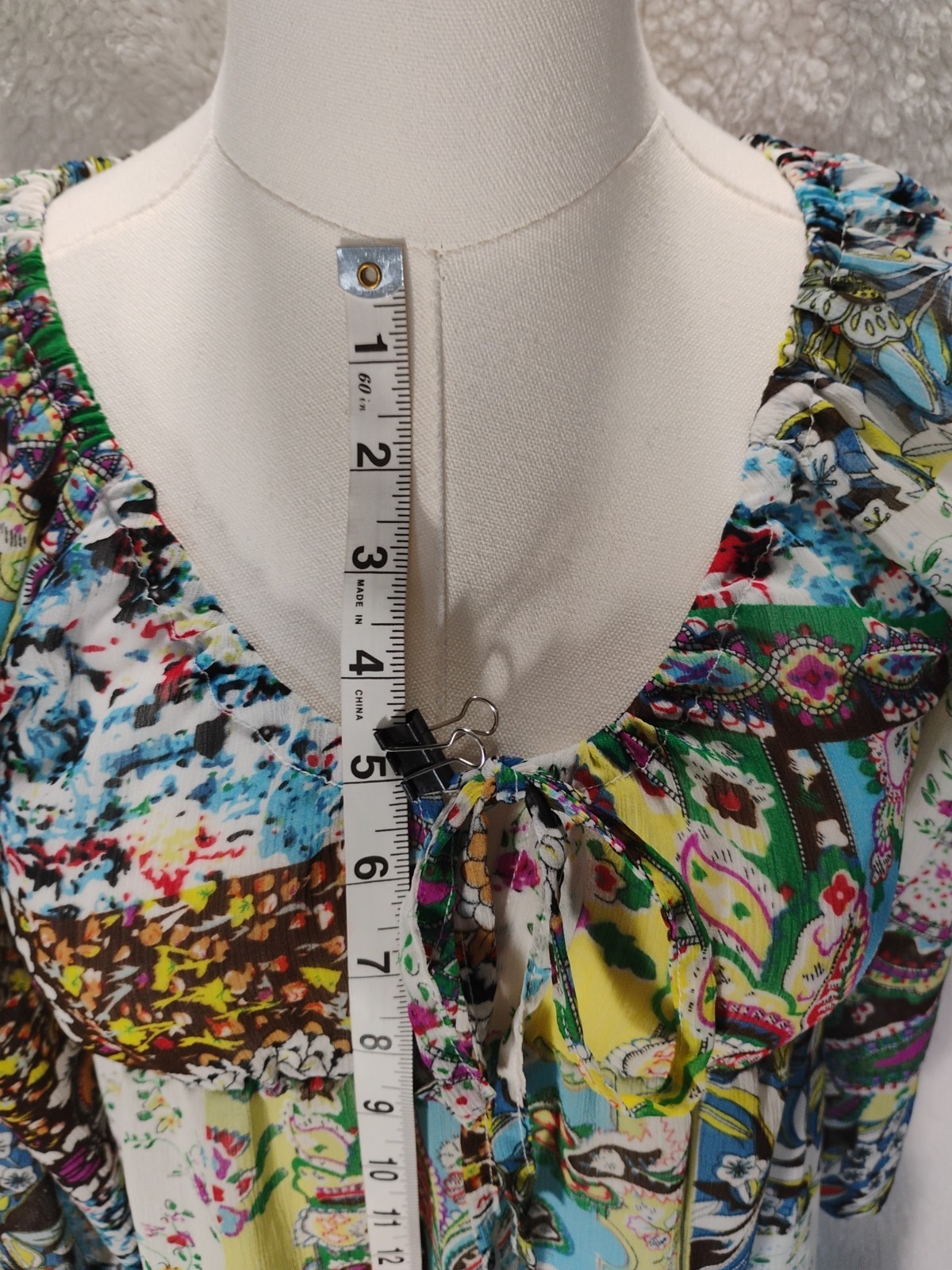 Elan Sheer Multi Colored/Pattern Long Sleeve Dres… - image 11