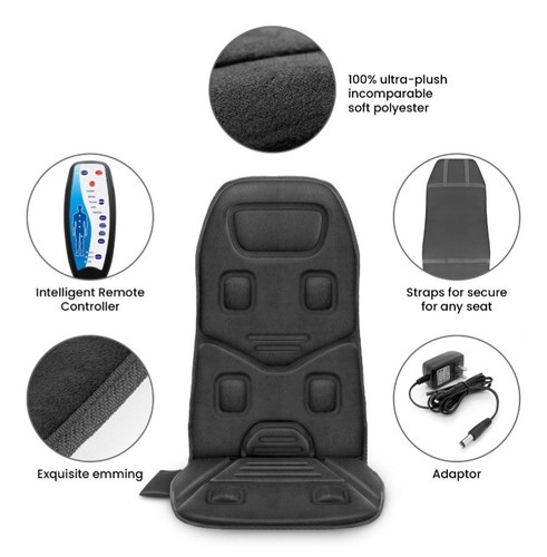 COMFIER Massage Seat Cushion with Heat,Back Massager,10 Vibration Motors,Black - Picture 12 of 14