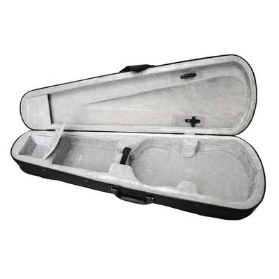 Durable Cloth Fluff Triangle Shape Case Silver Gray Lining for 4/4 Violin Black