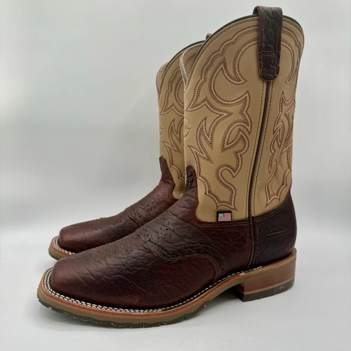 Vtg New Double H Mens 10 EE Wingtip Leather Shoes Double-H Boots EE Western Boots for Men for Sale | Shop New  main image 3