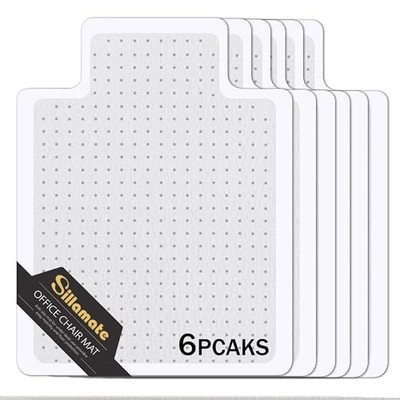 Plastic Office Chair Mat for Carpeted Floors, 36 inches X 48 inches x 6 pc