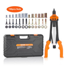 Rivet Nut Tool 16in Rivnut Tool Kit 13 PCS Mandrels and 186 PCS Rivet Nuts