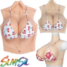 Silicone Breast Forms C-H Cup Breast Plates Fake Boobs Crossdresser Drag Queen