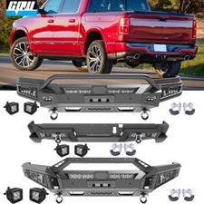 Heavy Duty Rearfront Bumper For 2025 2026 Dodge Ram 1500 Wpod Lights D-rings
