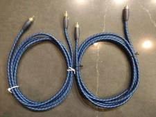 AudioQuest G-Snake audio interconnect 2M RCA cables (black/blue color) pair 