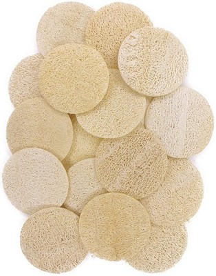 18 pcs/Set Natural Exfoliating Face Pad Loofah Sponge Facial Brush - Makeup R...