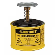 Justrite 10018 Plunger Can,1 Pt.,Steel,Yellow