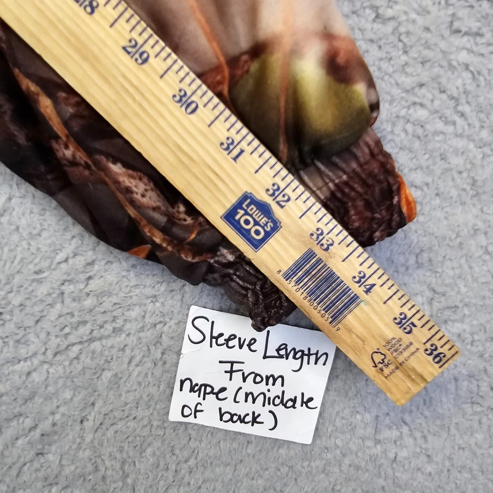 WFS Burly Camo Hunting Jacket Adult M Brown Woodland Hooded Full Zip Coat - Image 4 of 4